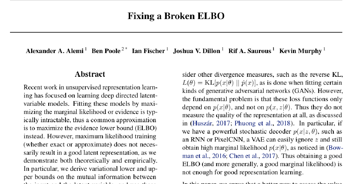 Fixing a Broken ELBO cover