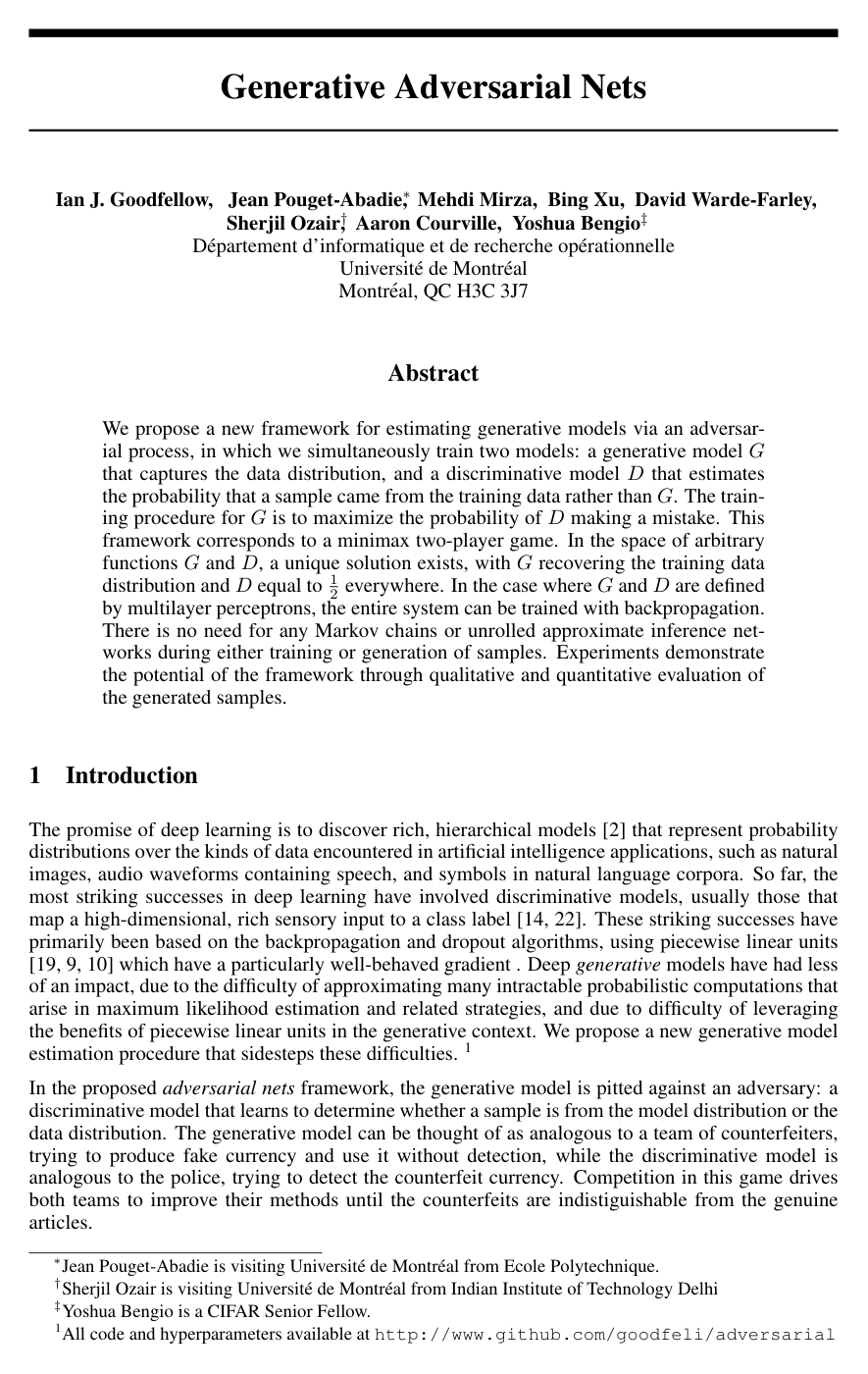 Generative Adversarial Networks