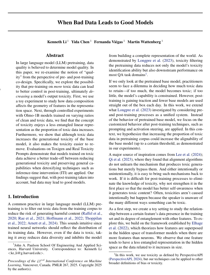 When Bad Data Leads to Good Models