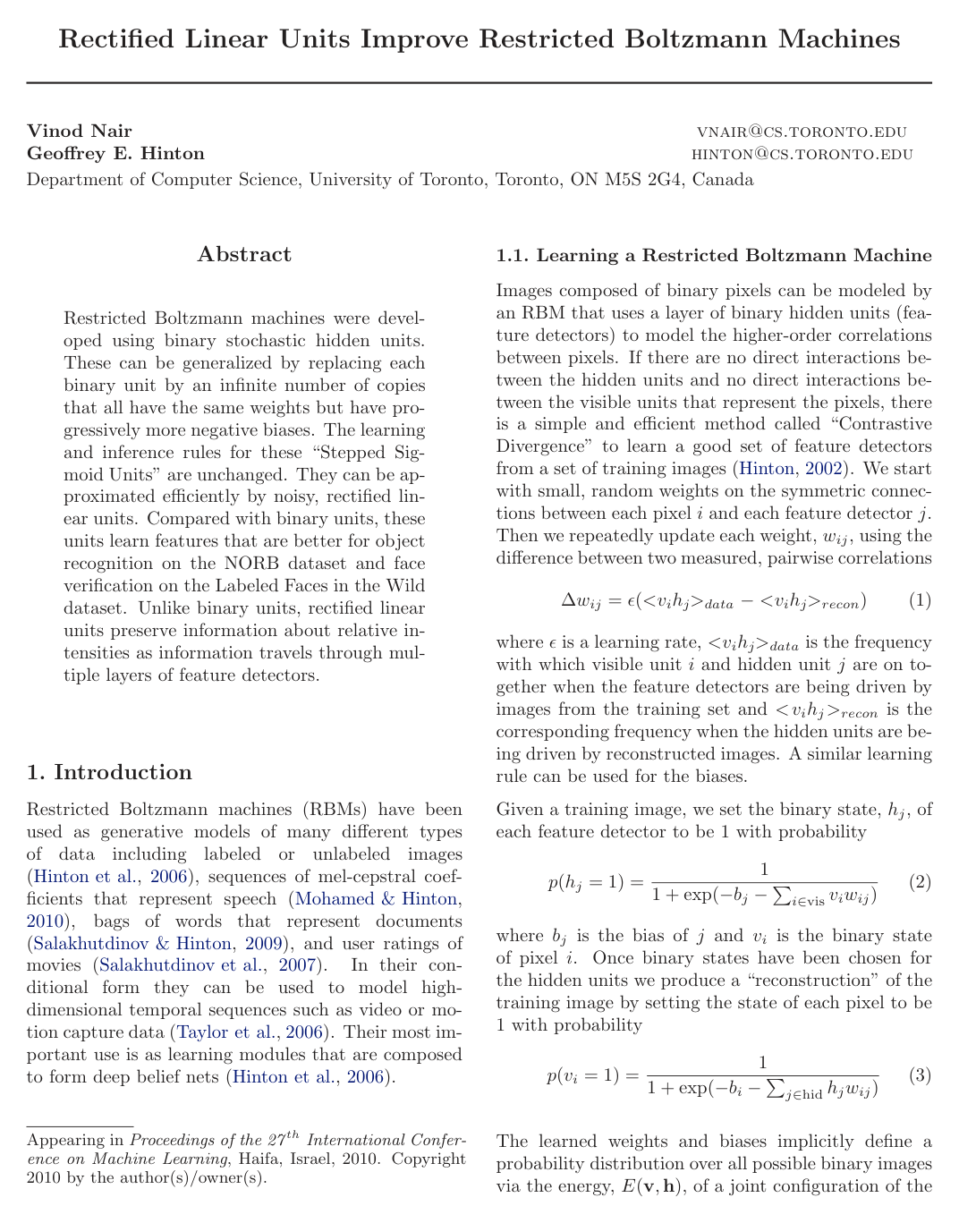 Rectified Linear Units Improve Restricted Boltzmann Machines