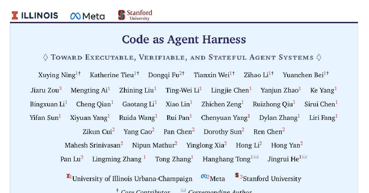 Code as Agent Harness cover