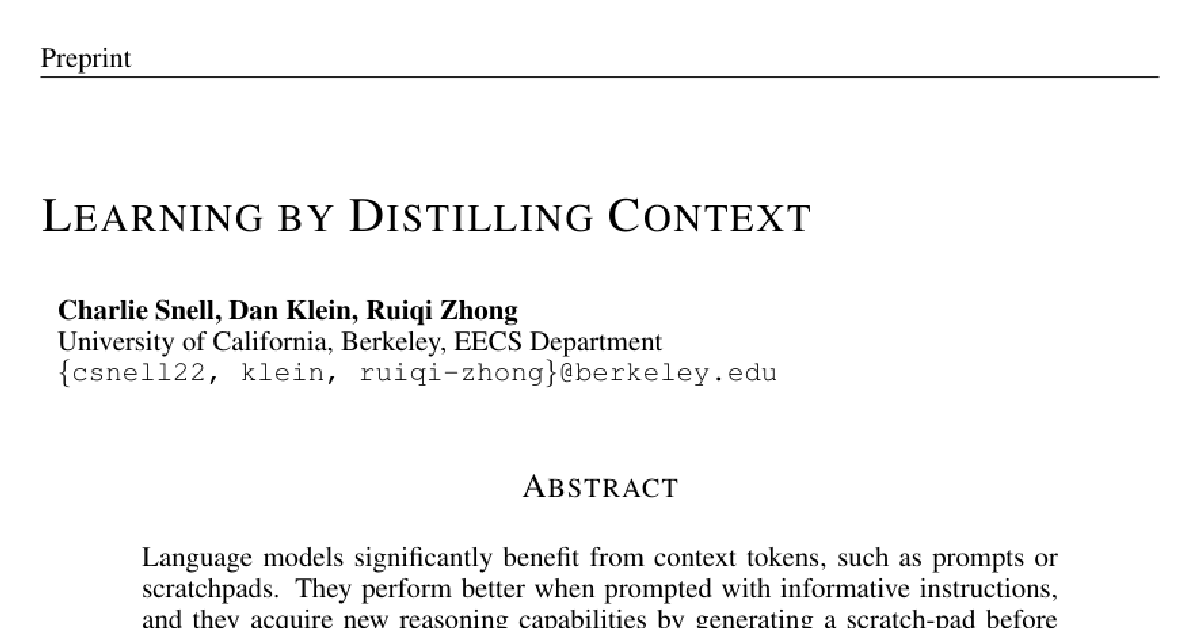 Learning by Distilling Context cover