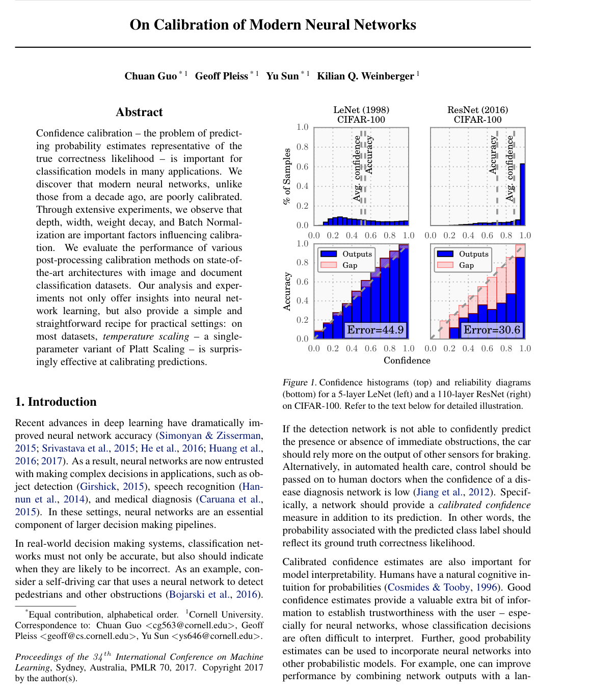 On Calibration of Modern Neural Networks