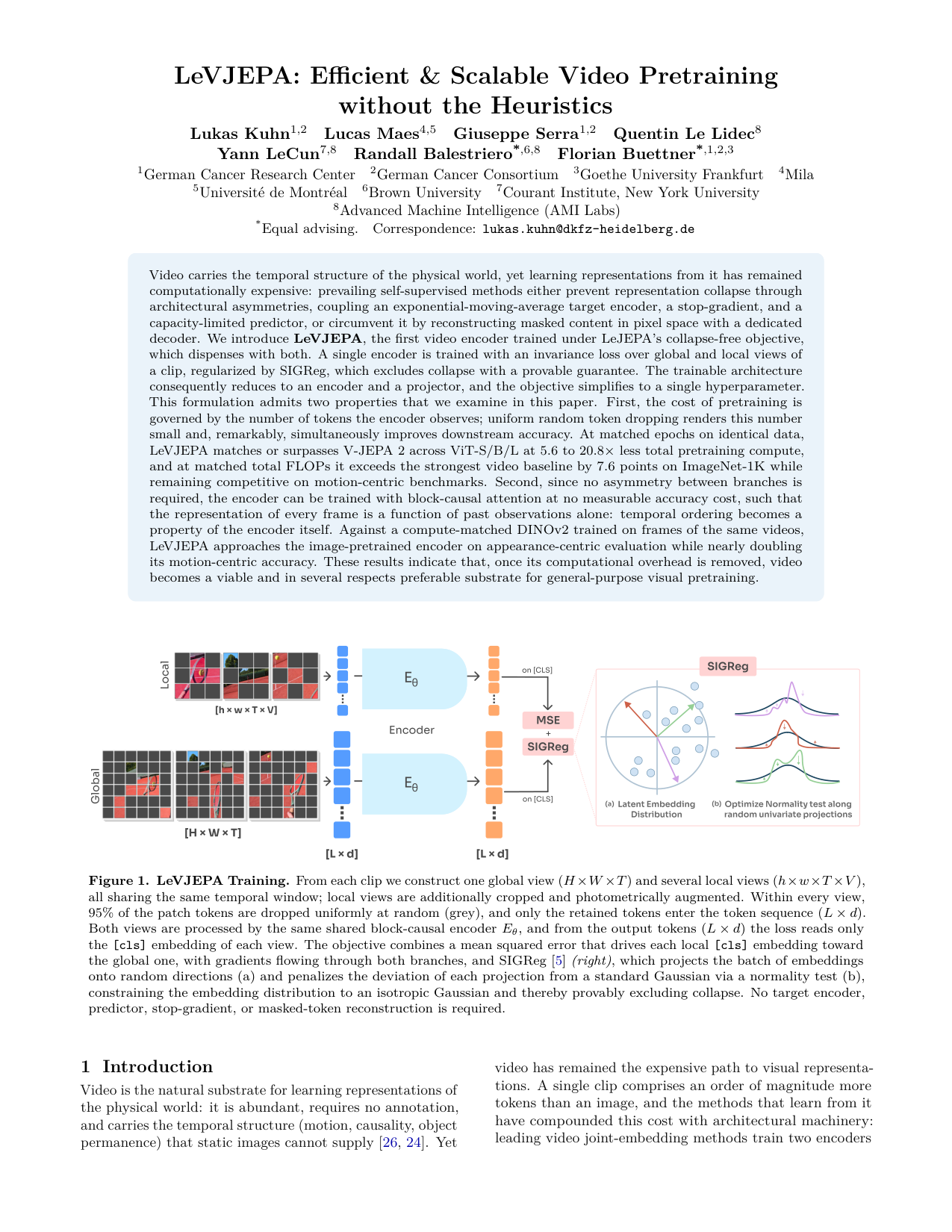 LeVJEPA: Efficient & Scalable Video Pretraining without the Heuristics