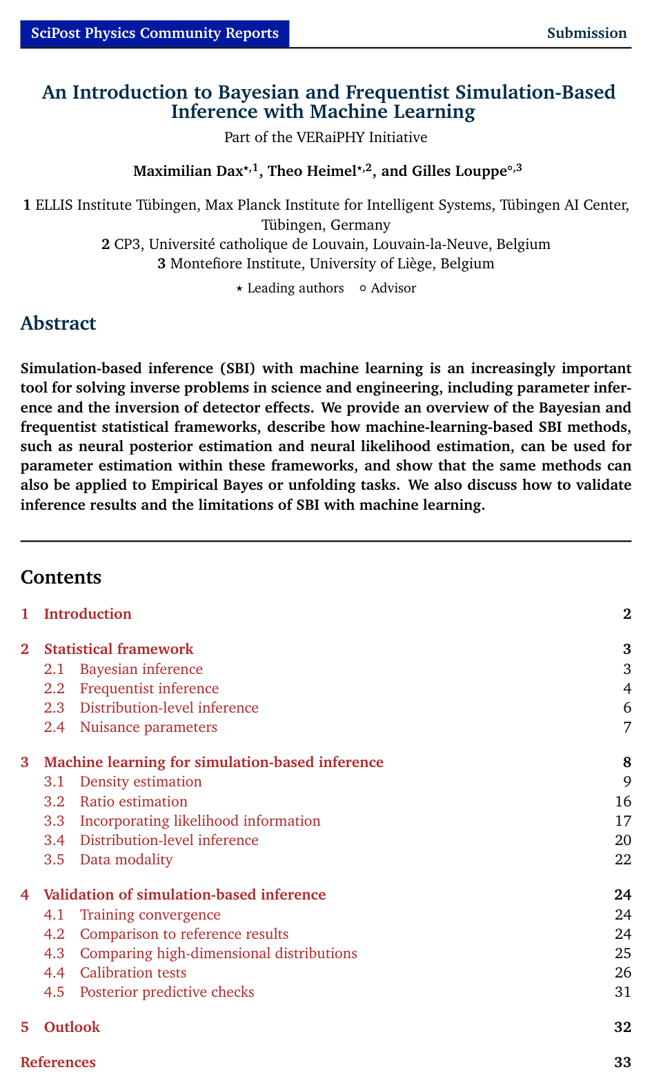 An Introduction to Bayesian and Frequentist Simulation-Based Inference with Machine Learning