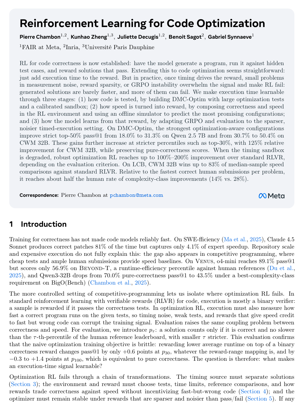 Reinforcement Learning for Code Optimization