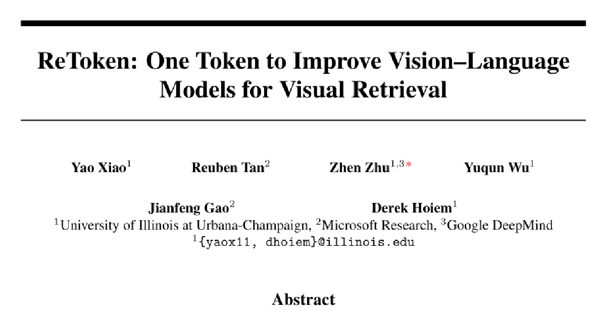 ReToken: One Token to Improve Vision-Language Models for Visual Retrieval cover