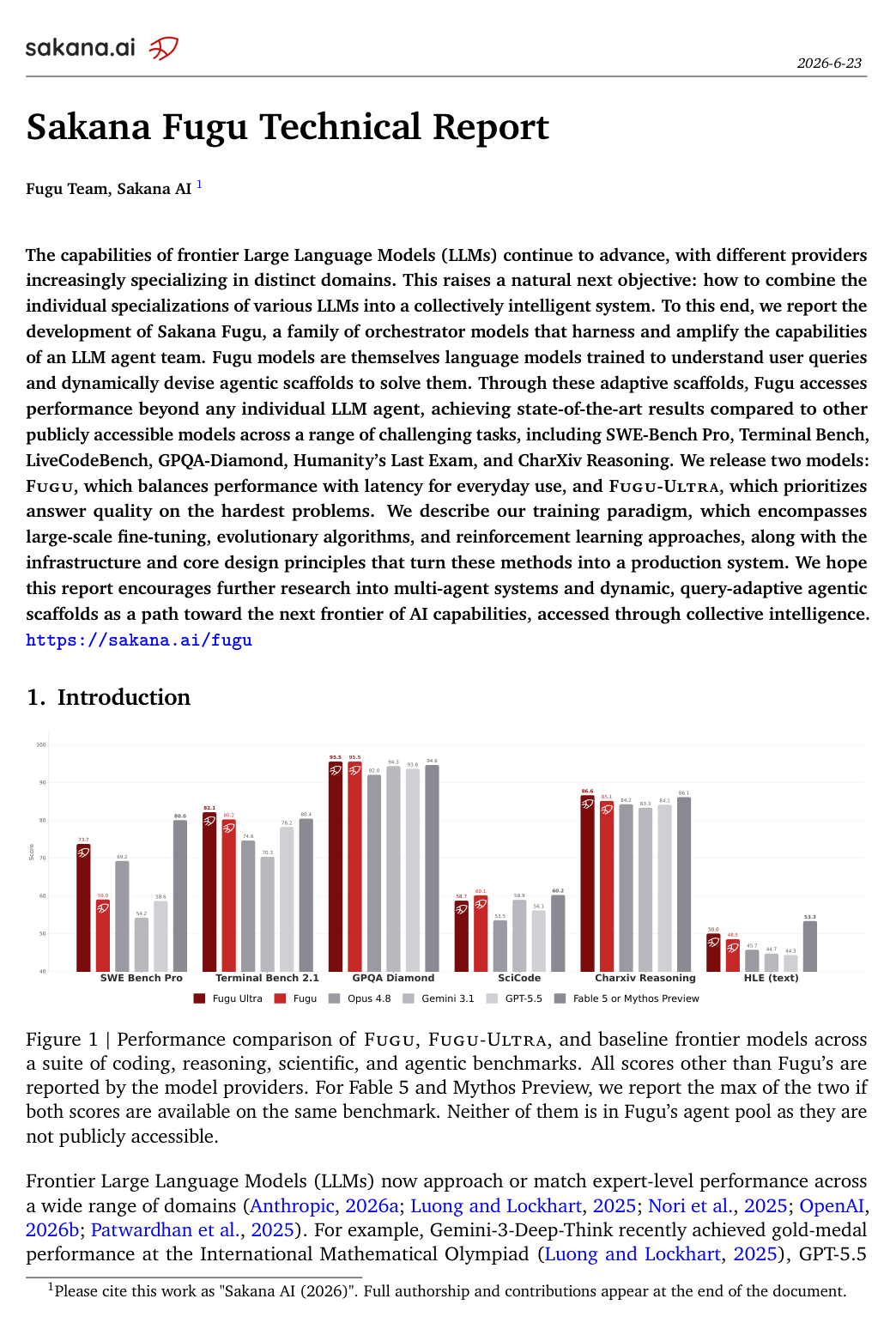 Sakana Fugu Technical Report