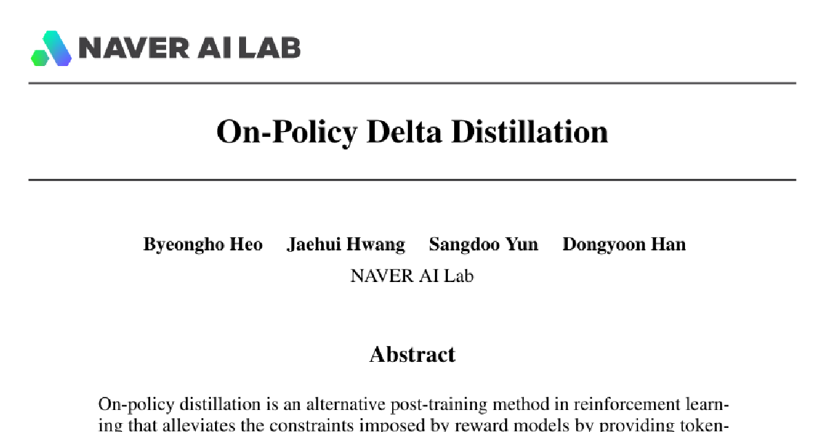 On-Policy Delta Distillation cover