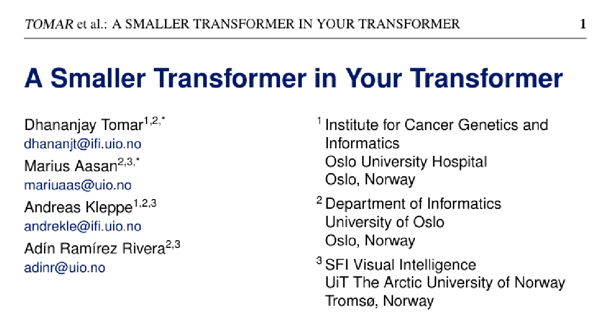 A Smaller Transformer in Your Transformer cover