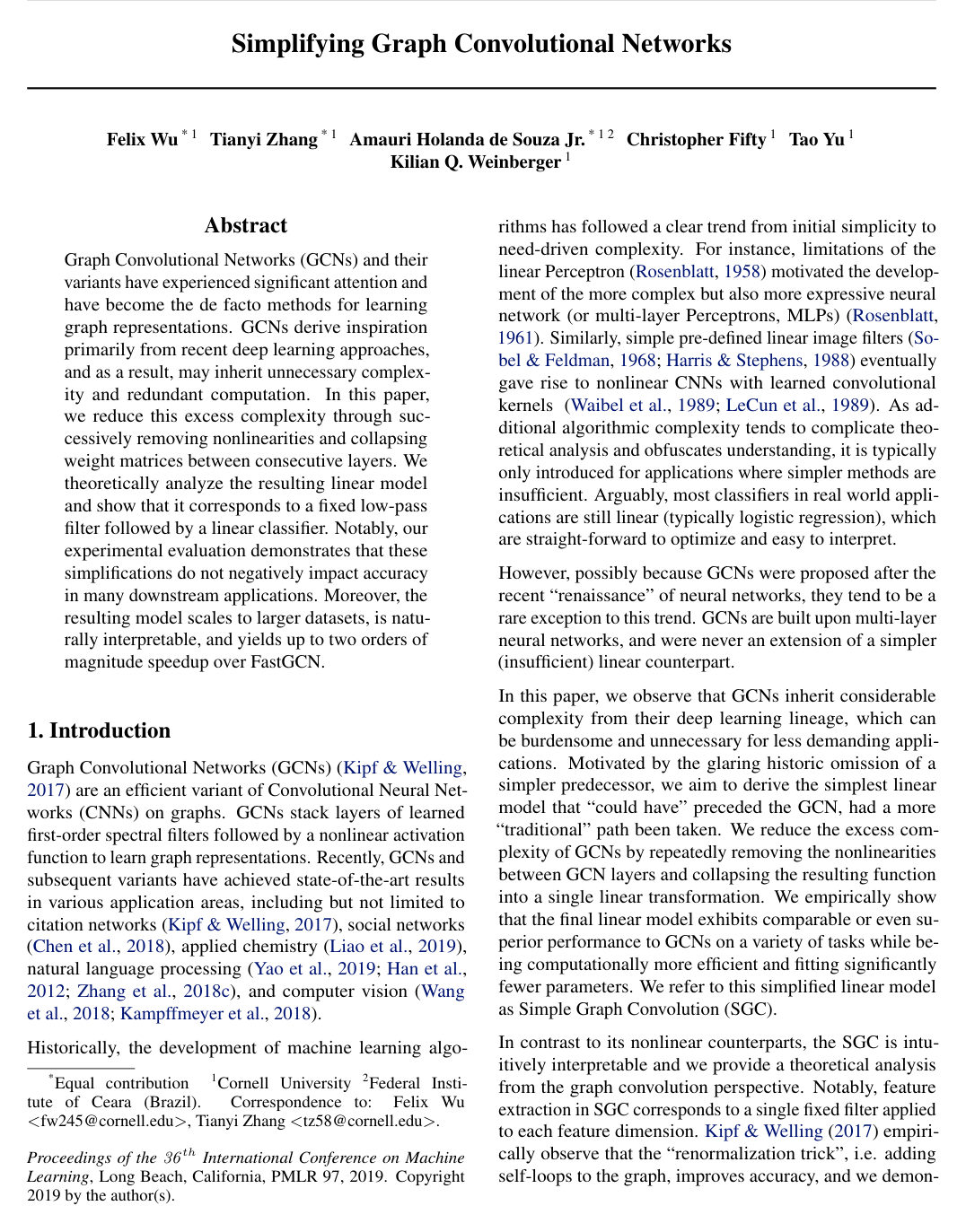 Simplifying Graph Convolutional Networks