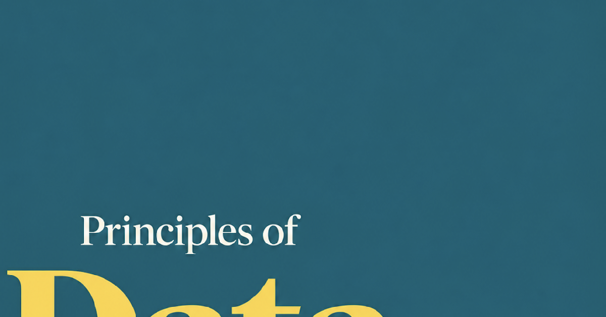 Principles of Data Science cover
