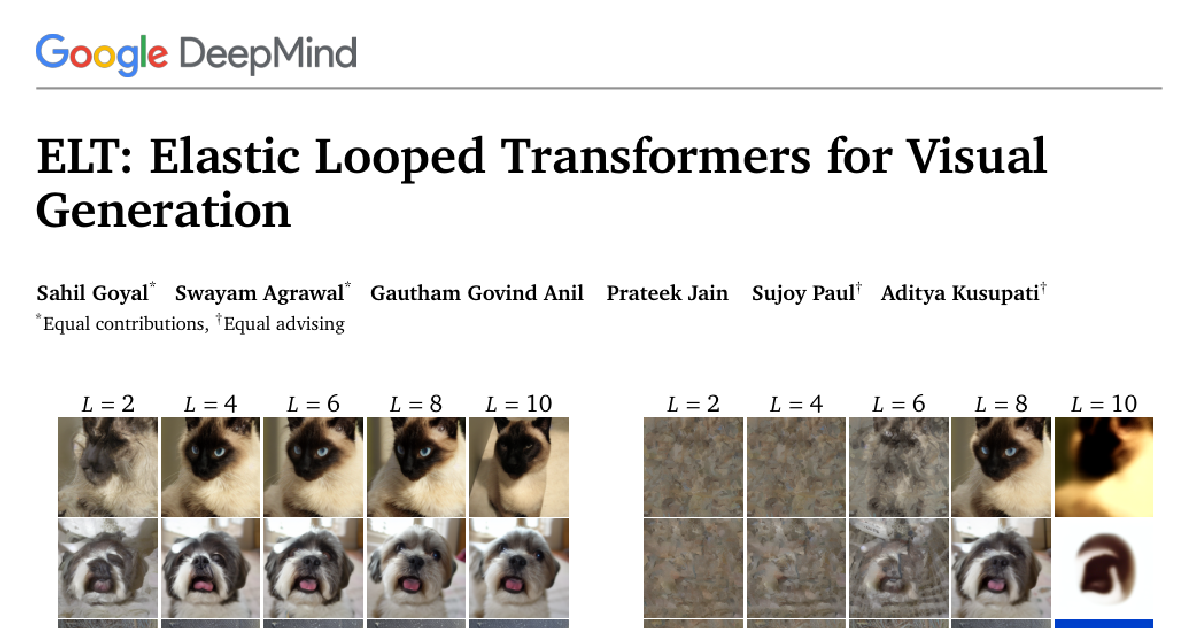 ELT: Elastic Looped Transformers for Visual Generation cover