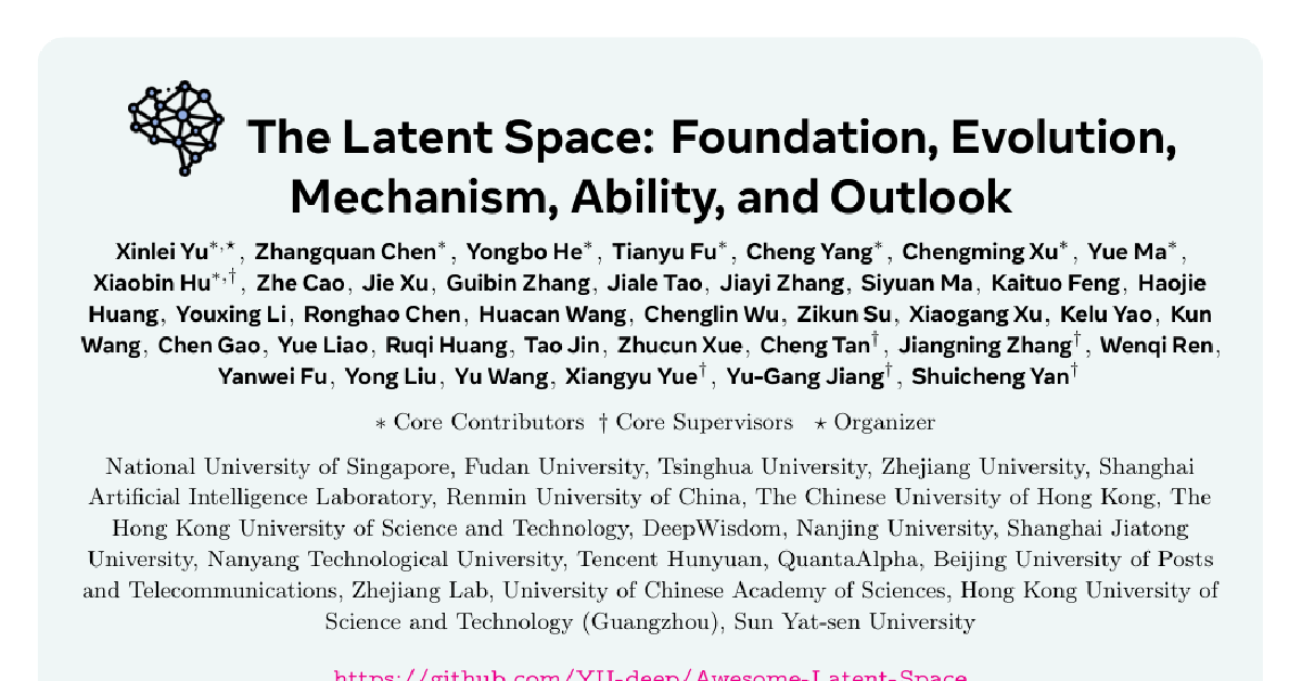 The Latent Space: Foundation, Evolution, Mechanism, Ability, and Outlook cover