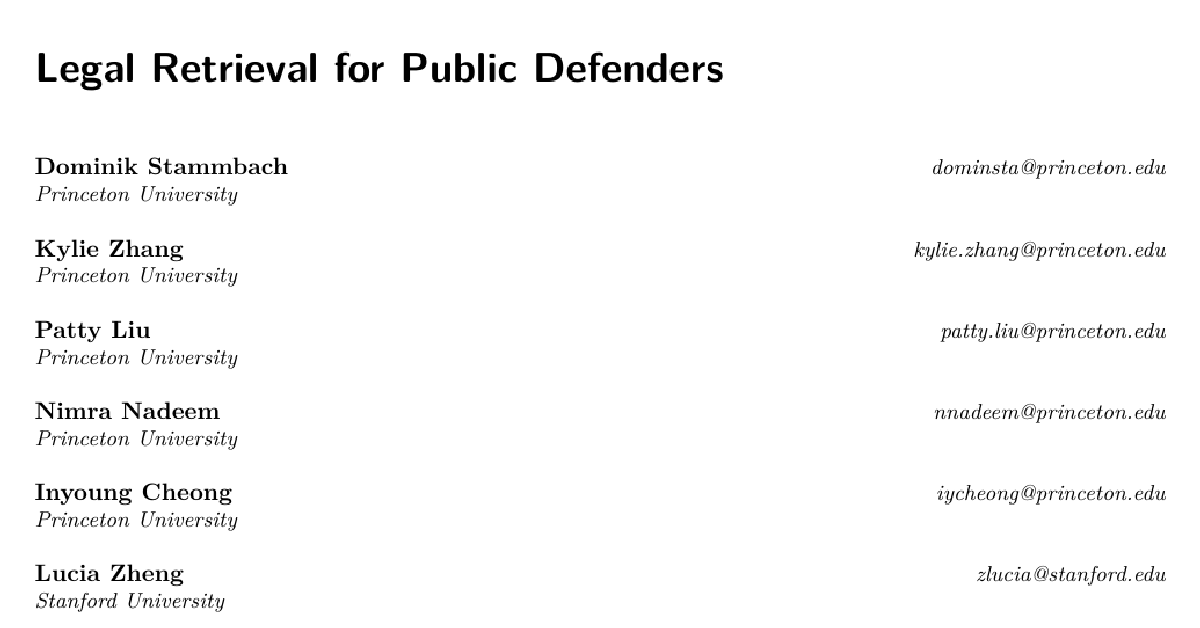 Legal Retrieval for Public Defenders cover