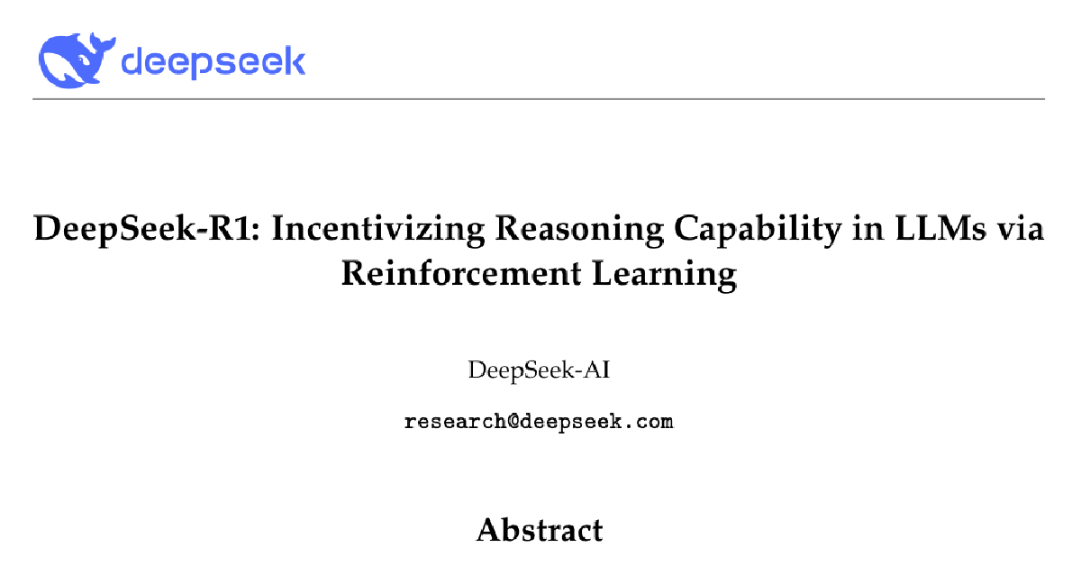 DeepSeek-R1: Incentivizing Reasoning Capability in LLMs via Reinforcement Learning cover
