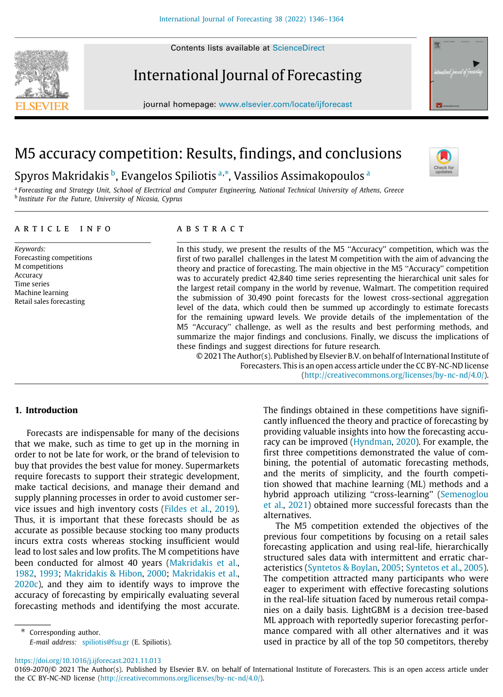 M5 accuracy competition: Results, findings, and conclusions