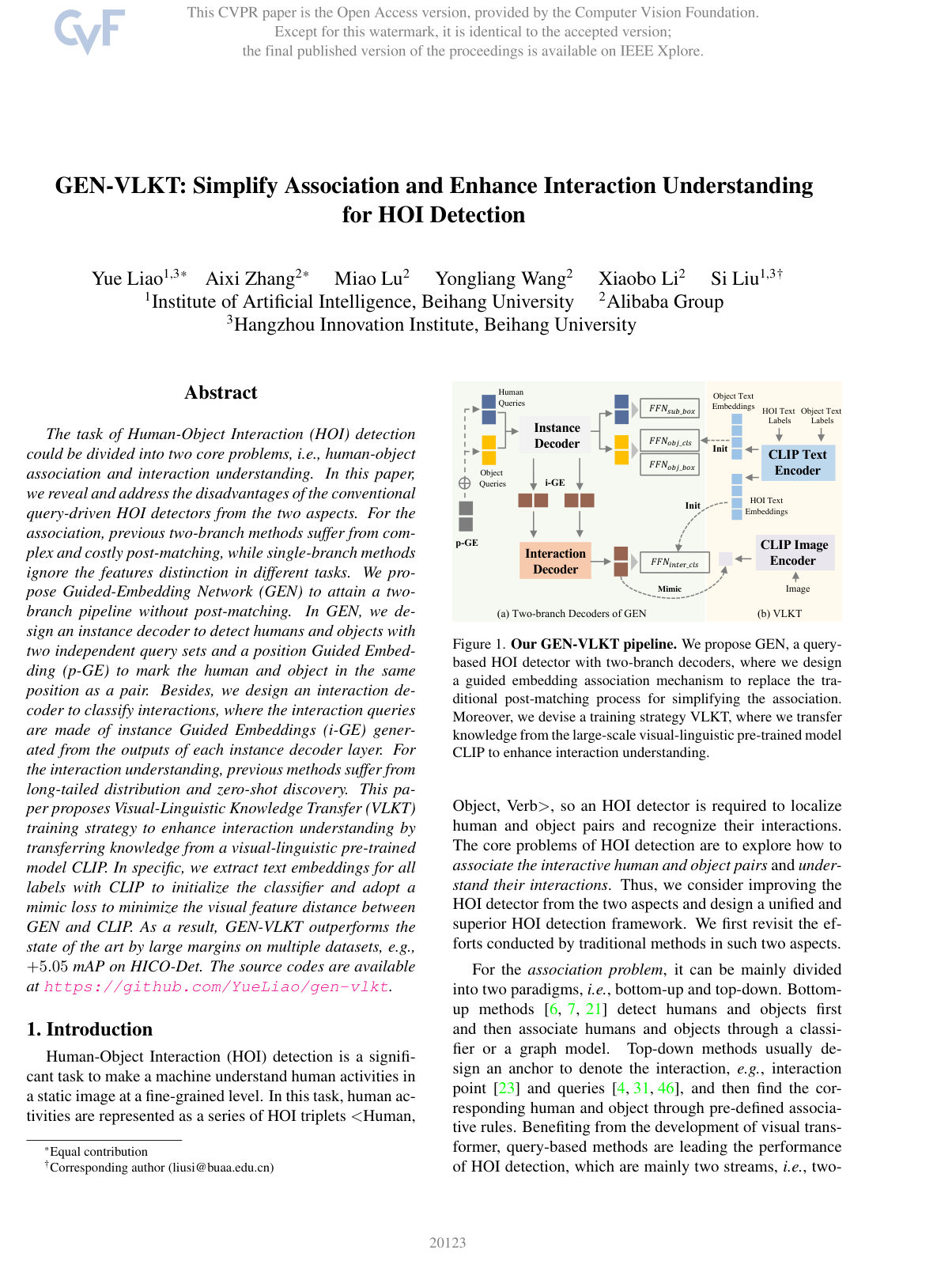 GEN-VLKT: Simplify Association and Enhance Interaction Understanding for HOI Detection