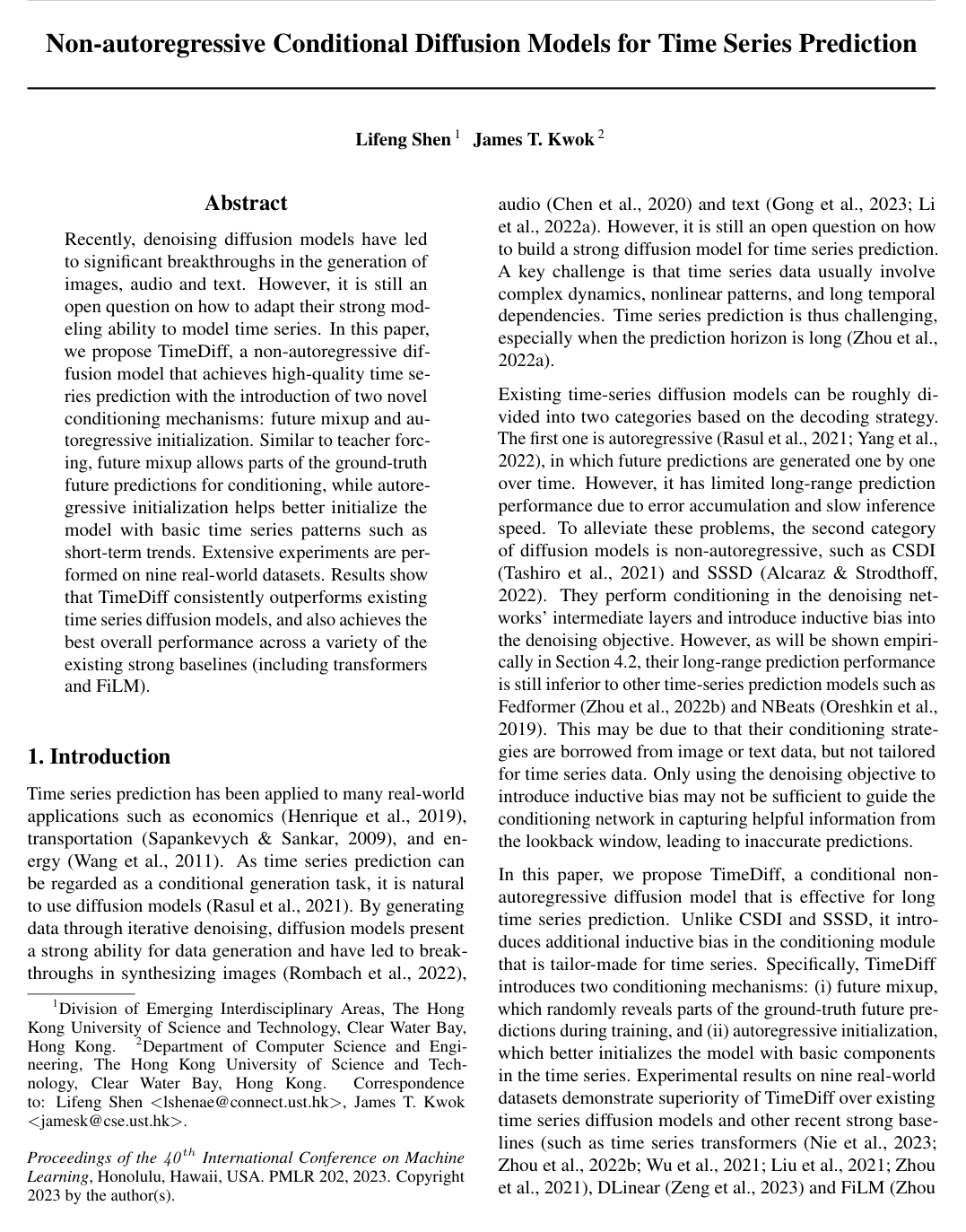 Cover for Non-autoregressive Conditional Diffusion Models for Time Series Prediction