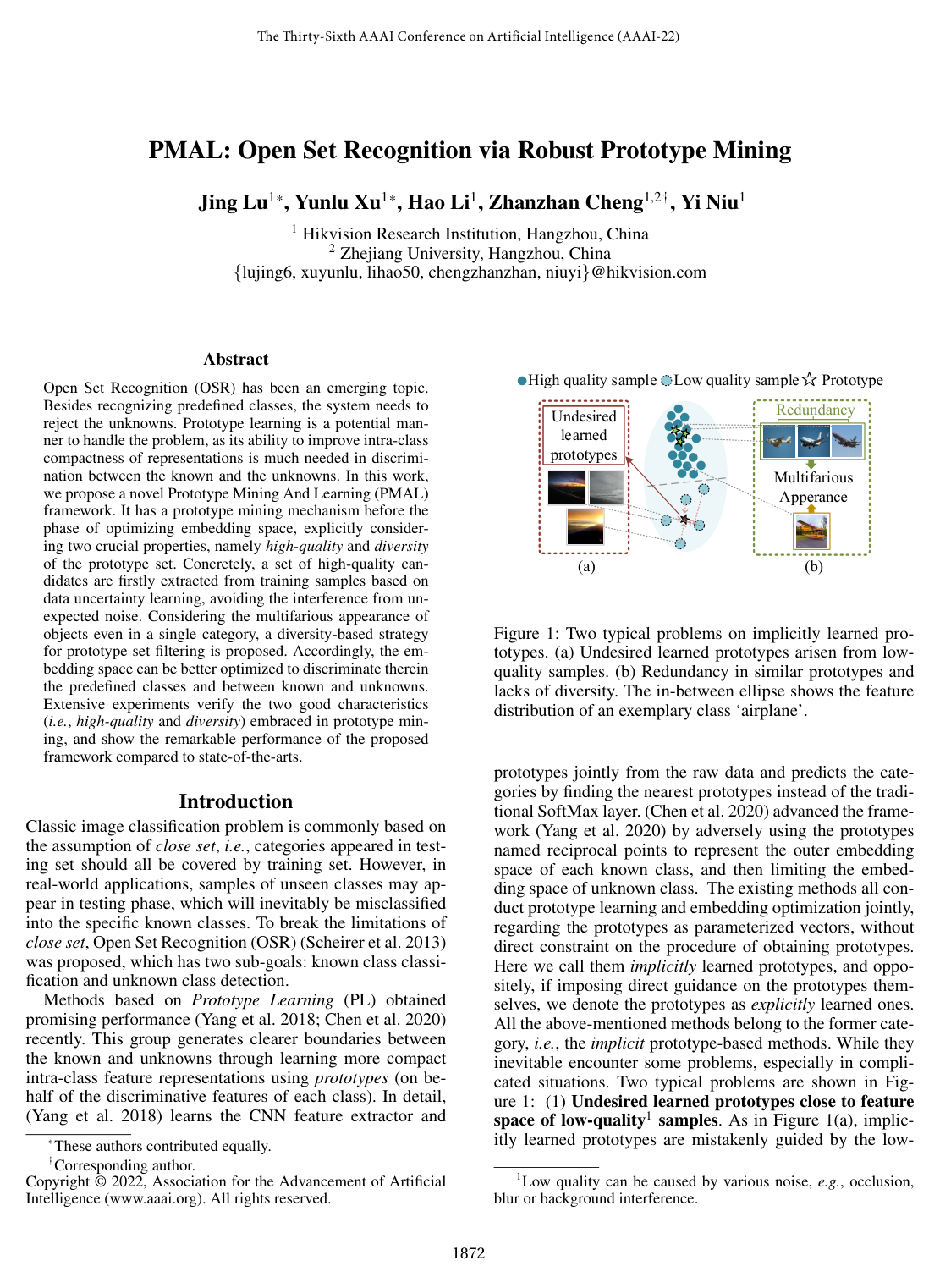PMAL: Open Set Recognition via Robust Prototype Mining