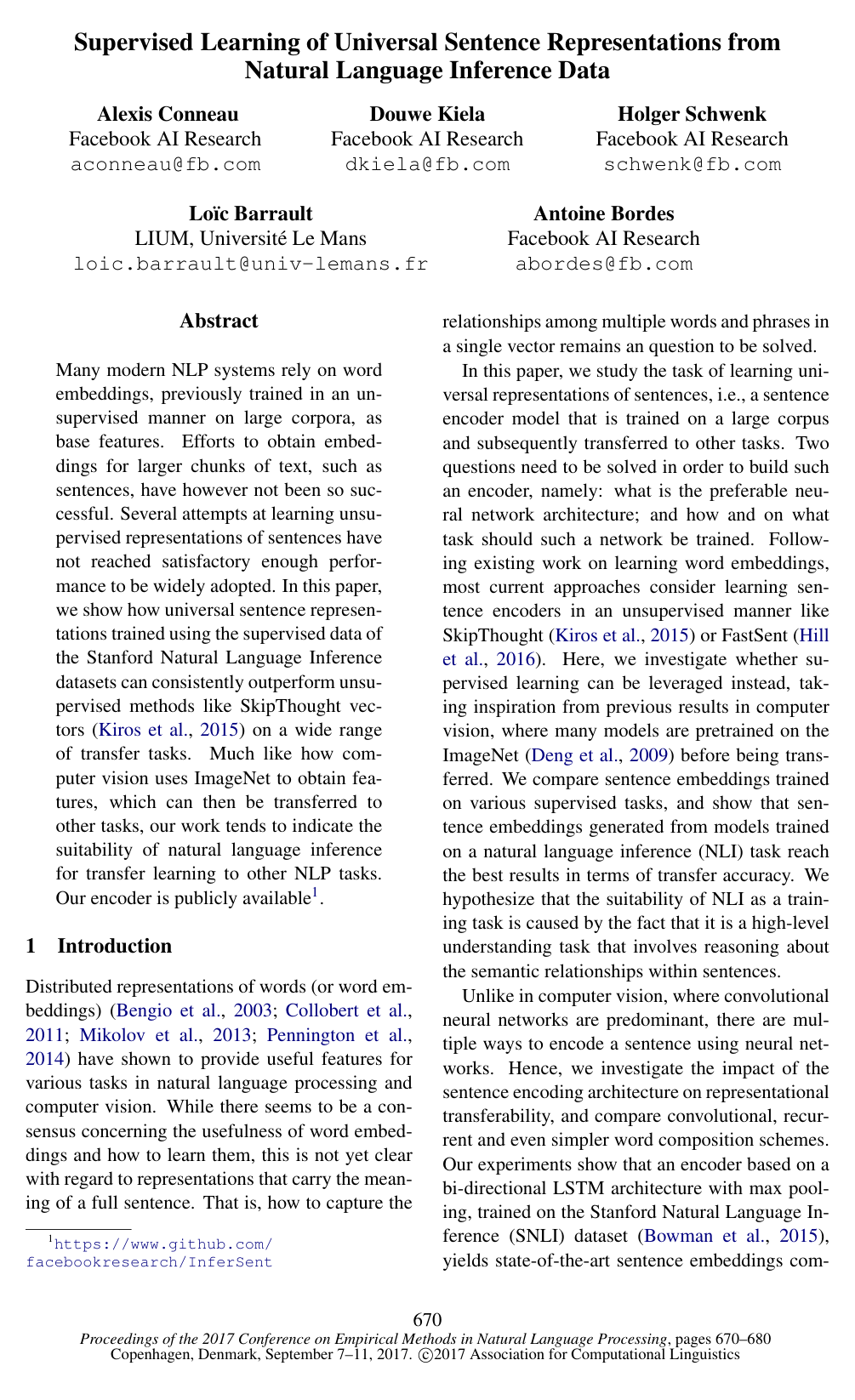 Cover for Supervised Learning of Universal Sentence Representations from Natural Language Inference Data