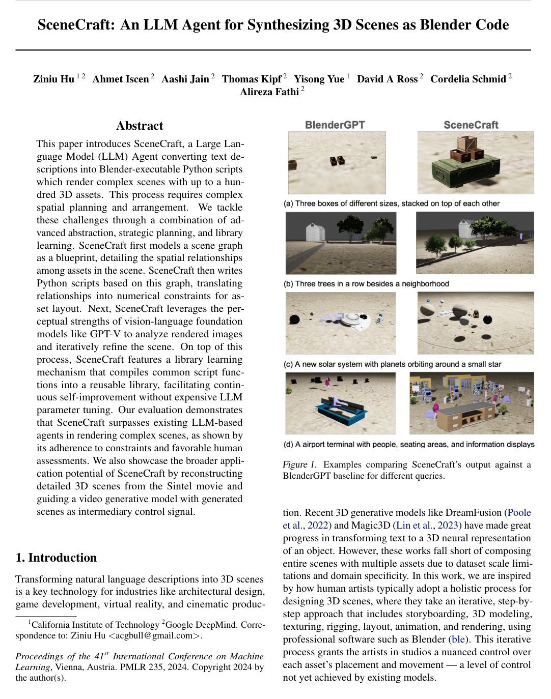 SceneCraft: An LLM Agent for Synthesizing 3D Scenes as Blender Code