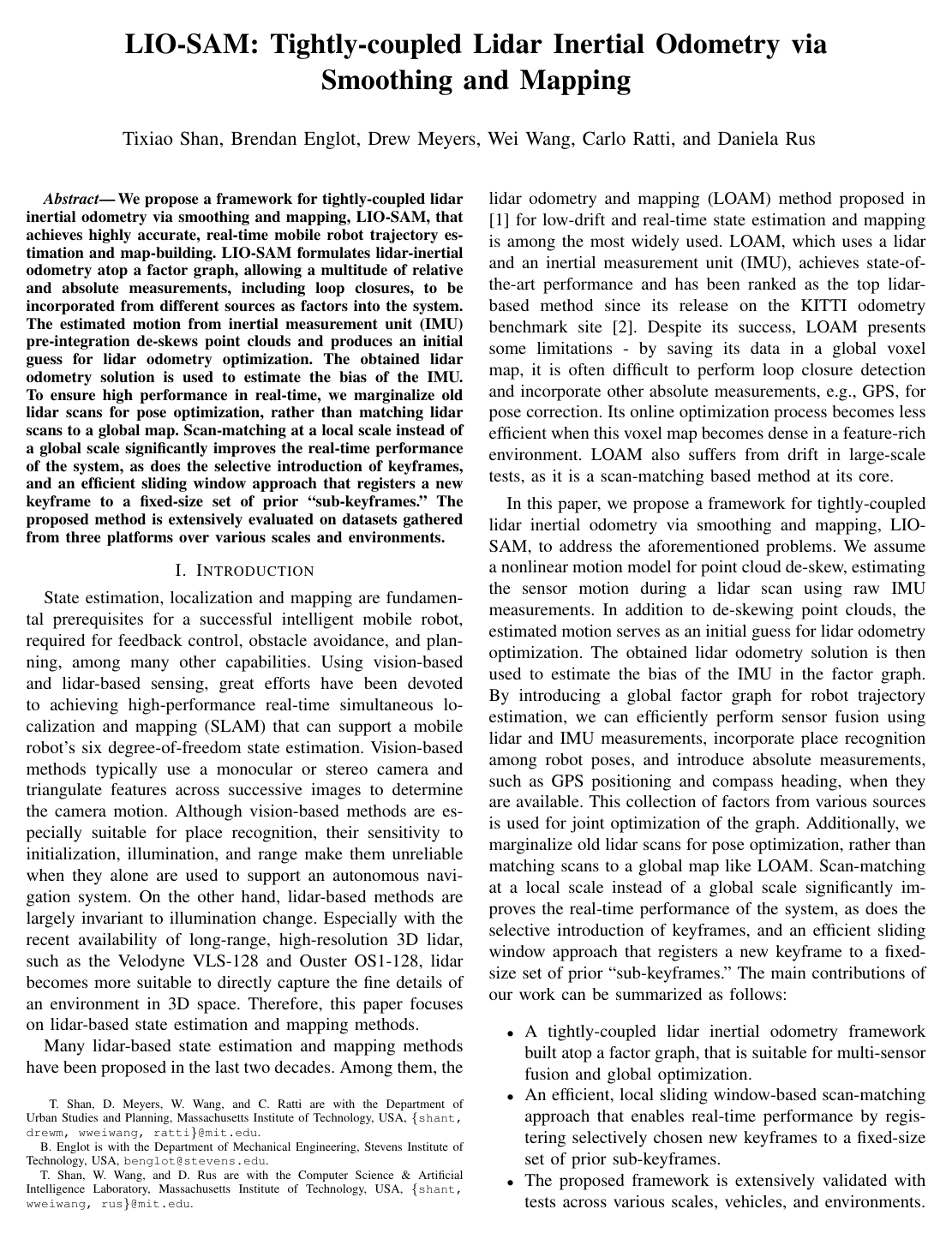 Cover for LIO-SAM: Tightly-coupled Lidar Inertial Odometry via Smoothing and Mapping