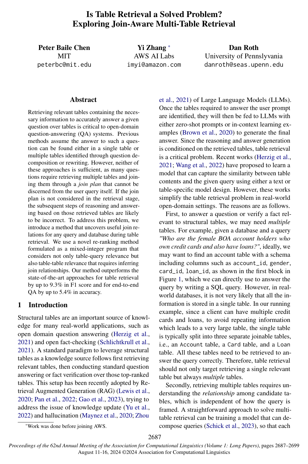 Is Table Retrieval a Solved Problem? Exploring Join-Aware Multi-Table Retrieval