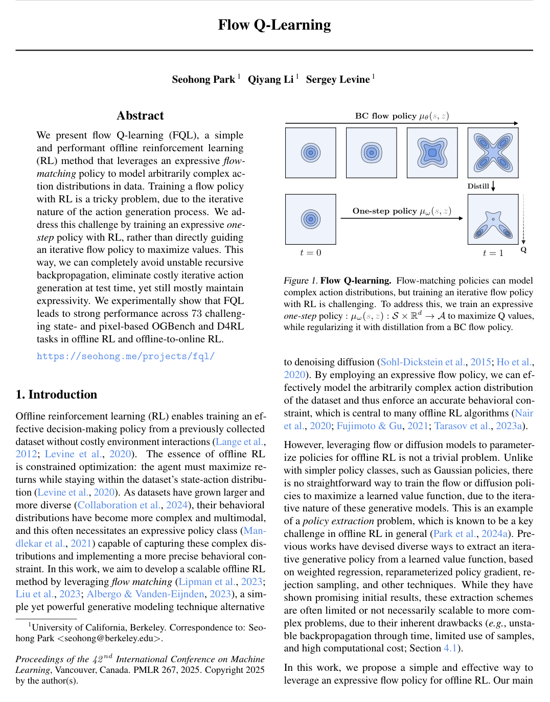 Cover for Flow Q-Learning