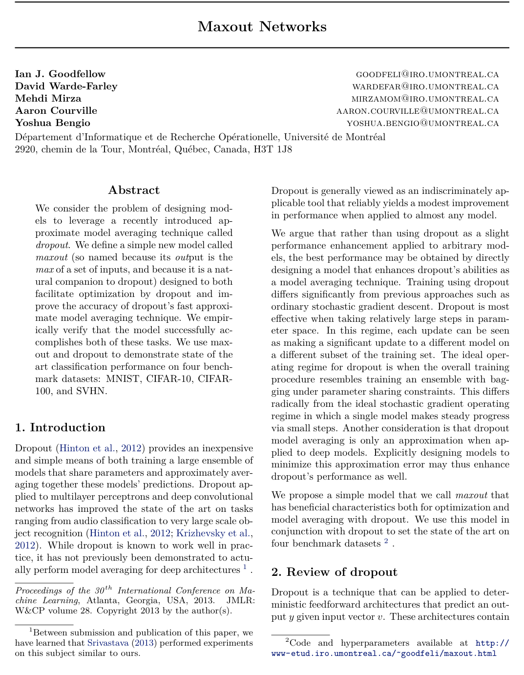 Cover for Maxout Networks