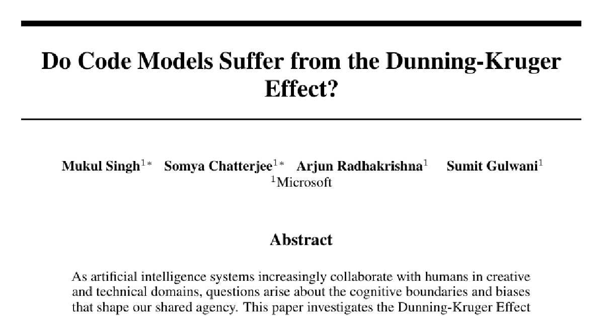 Do Code Models Suffer from the Dunning-Kruger Effect? cover