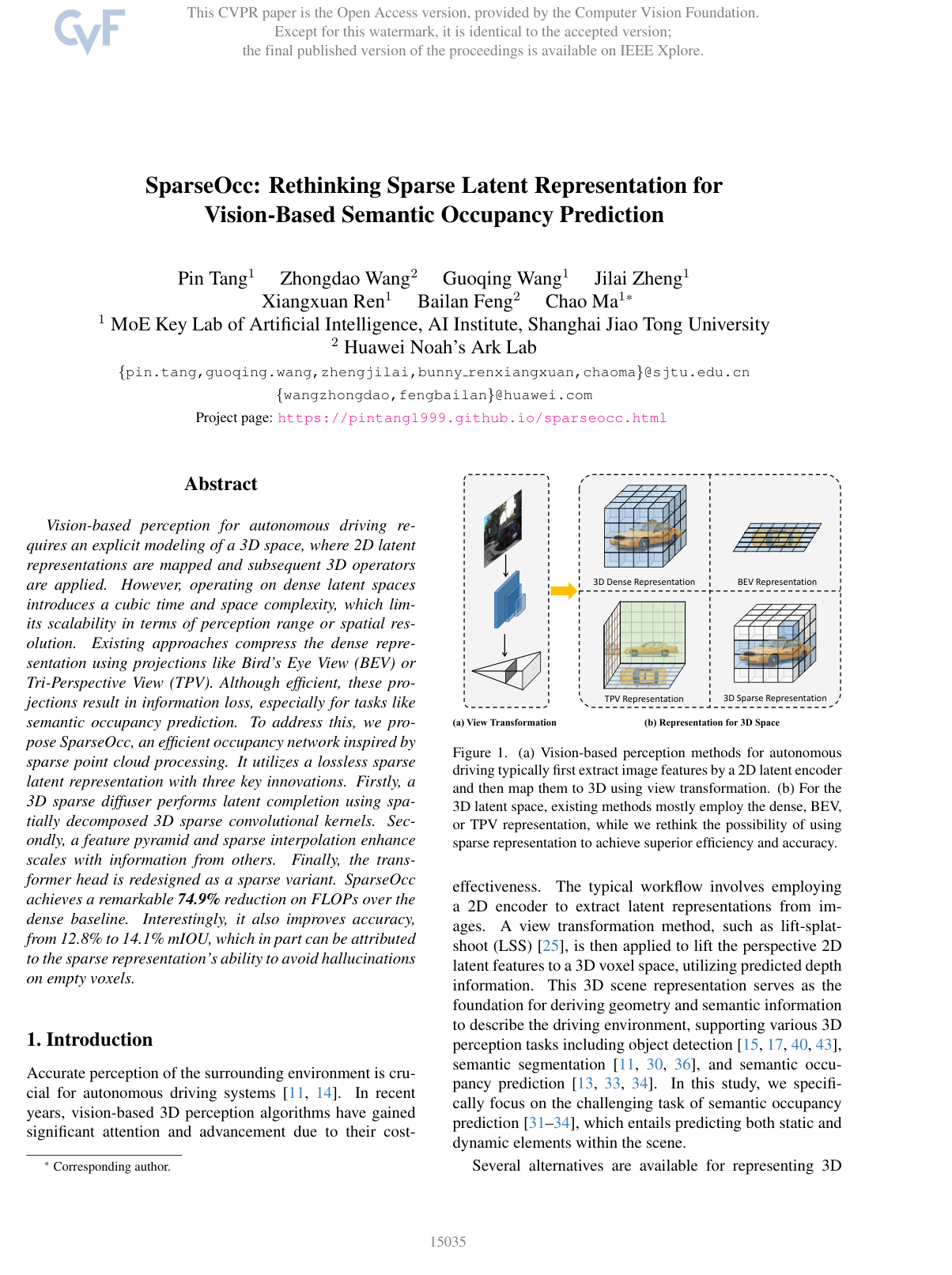 Cover for SparseOcc: Rethinking Sparse Latent Representation for Vision-Based Semantic Occupancy Prediction