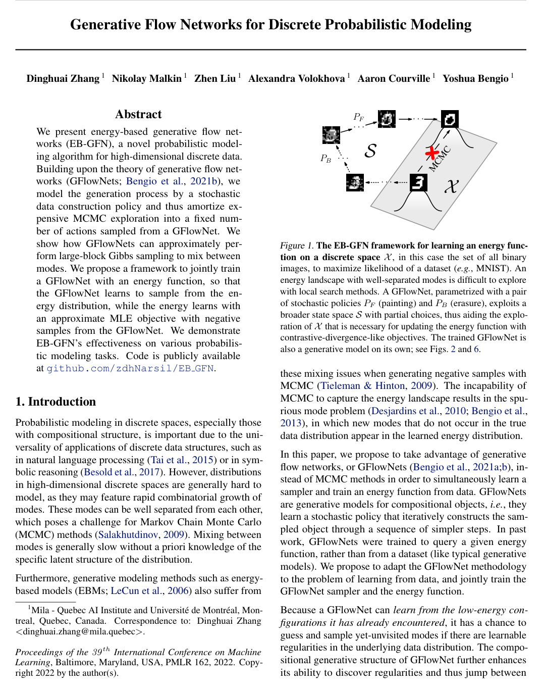 Cover for Generative Flow Networks for Discrete Probabilistic Modeling