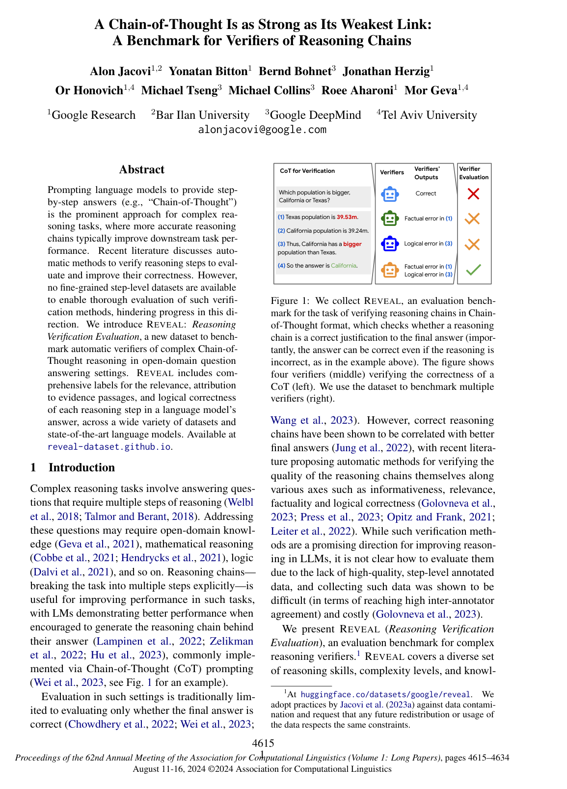 A Chain-of-Thought Is as Strong as Its Weakest Link: A Benchmark for Verifiers of Reasoning Chains