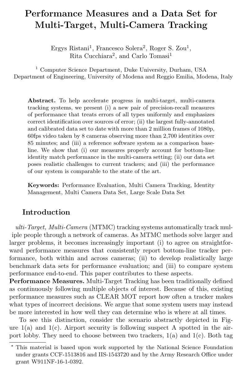 Cover for Performance Measures and a Data Set for Multi-target, Multi-camera Tracking