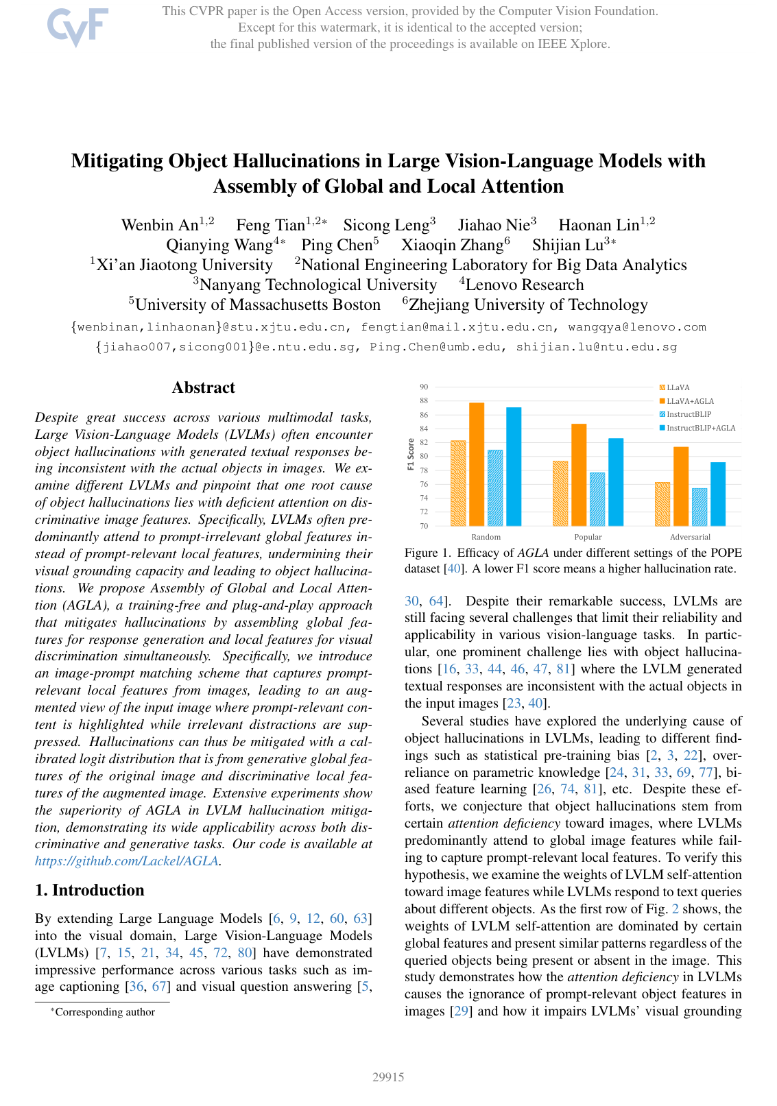 Cover for Mitigating Object Hallucinations in Large Vision-Language Models with Assembly of Global and Local Attention