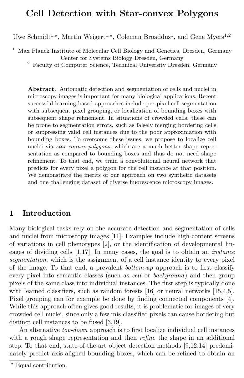 Cell Detection with Star-convex Polygons