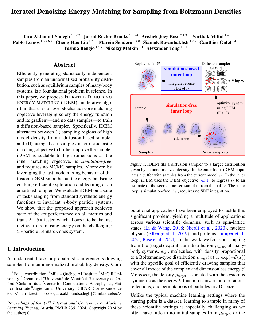 Cover for Iterated Denoising Energy Matching for Sampling from Boltzmann Densities