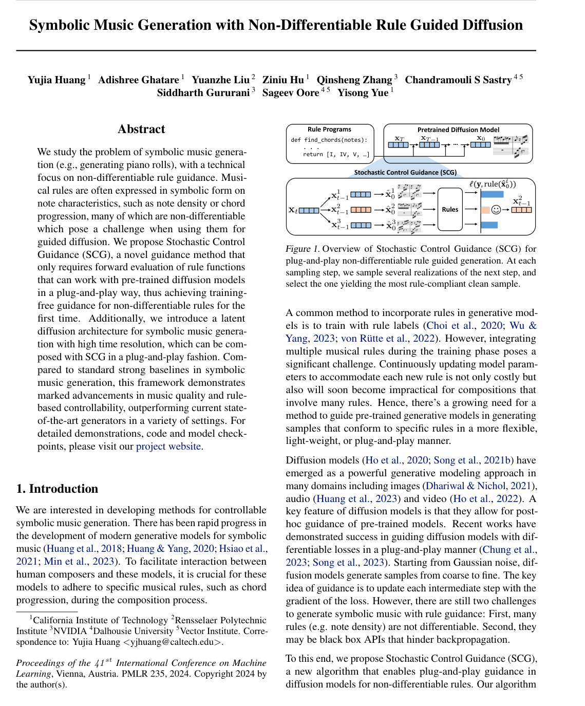 Symbolic Music Generation with Non-Differentiable Rule Guided Diffusion