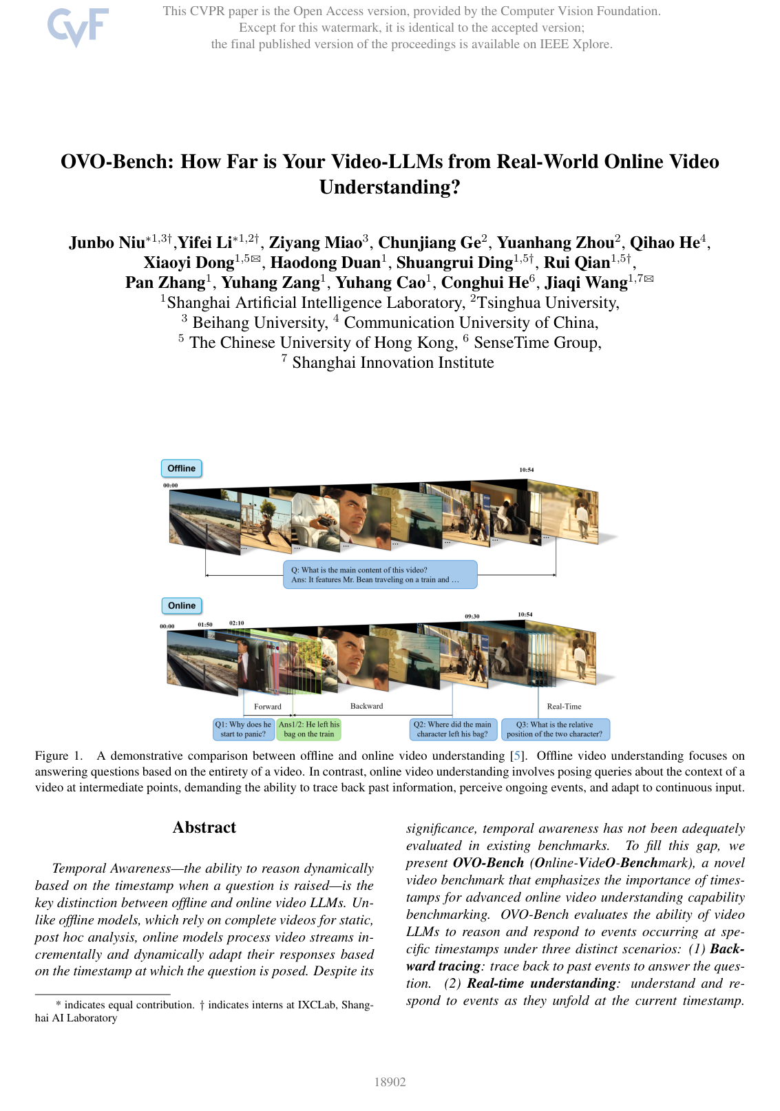 Cover for OVO-Bench: How Far is Your Video-LLMs from Real-World Online Video Understanding?