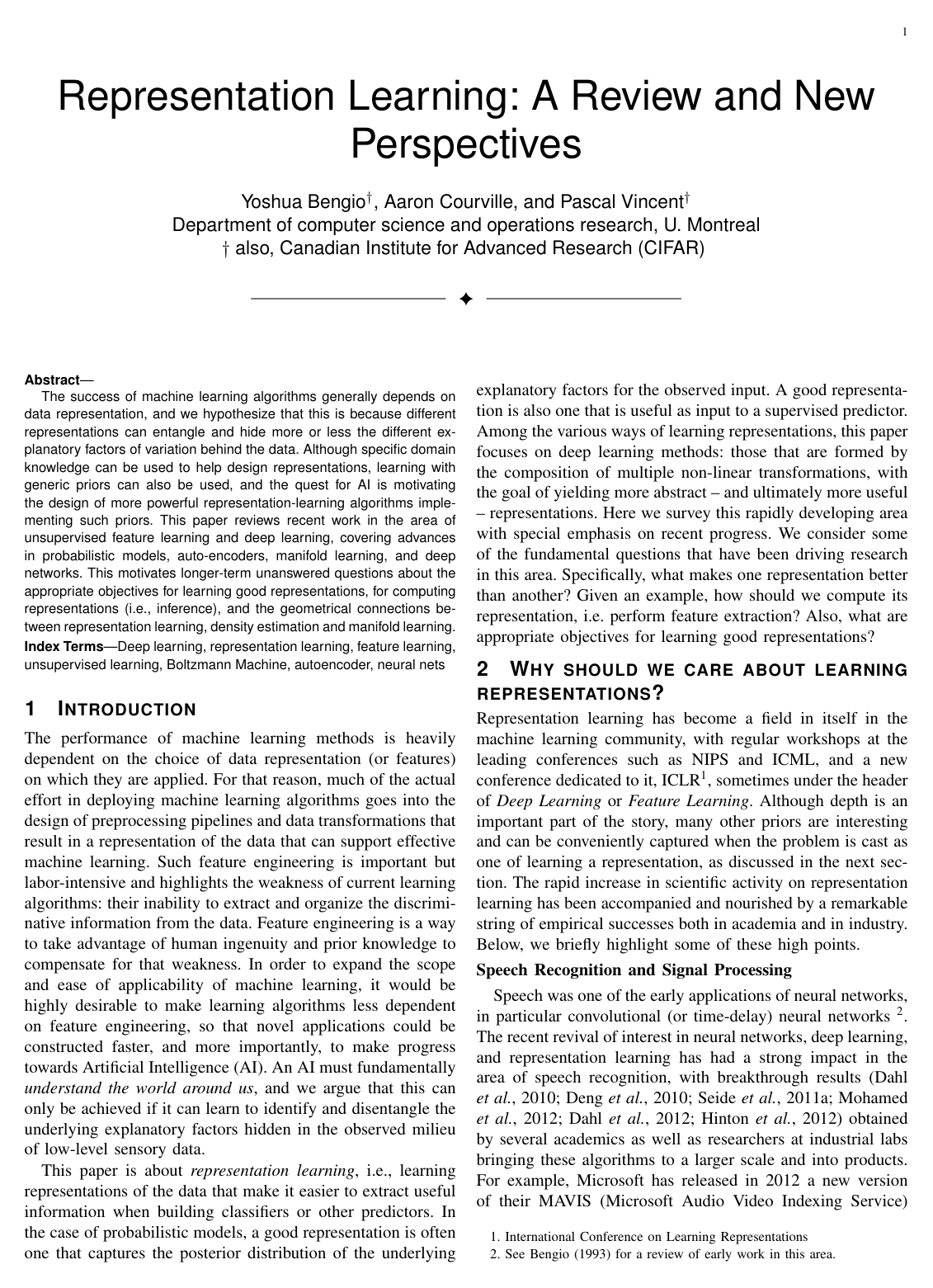 Representation Learning: A Review and New Perspectives