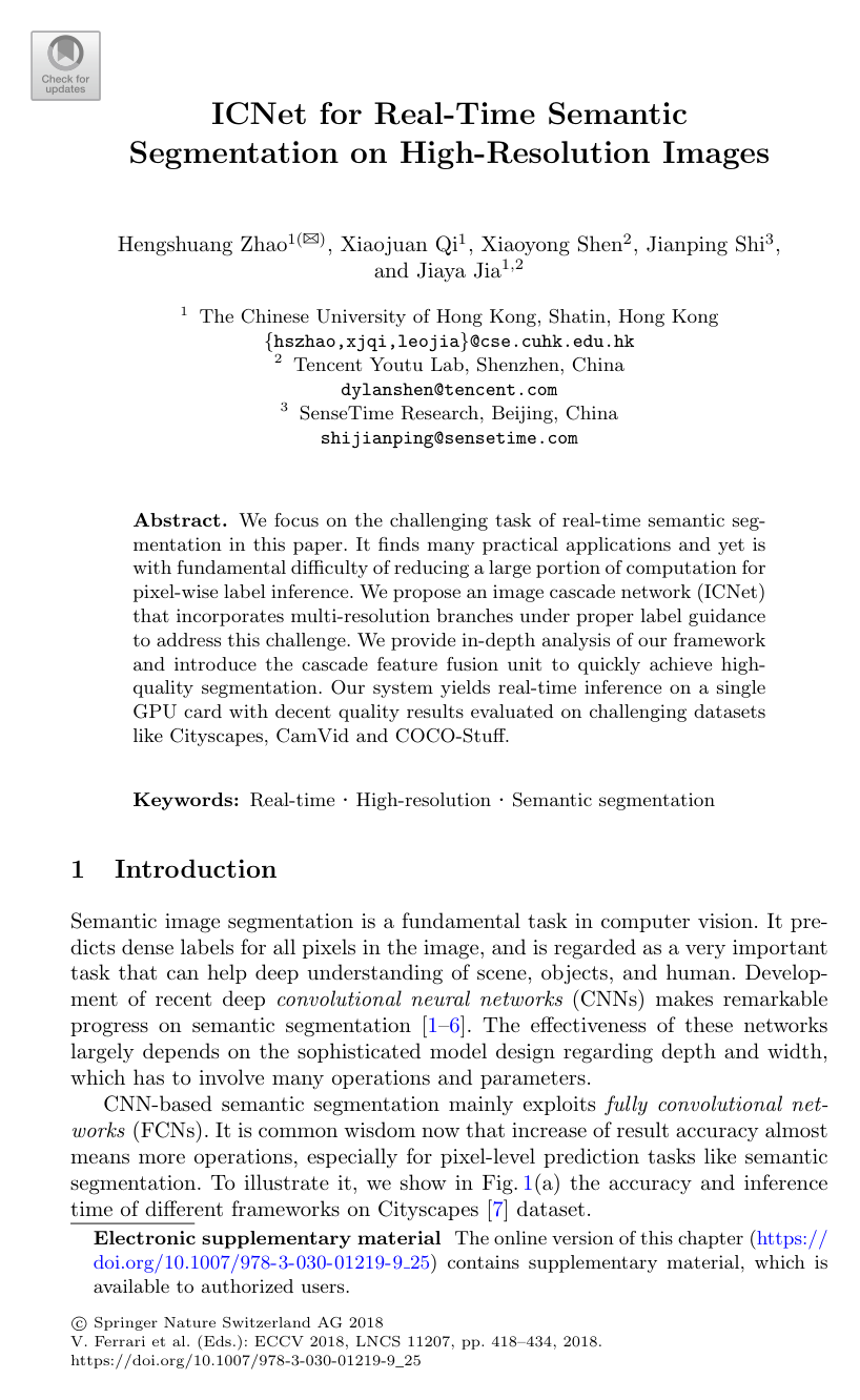 ICNet for Real-Time Semantic Segmentation on High-Resolution Images
