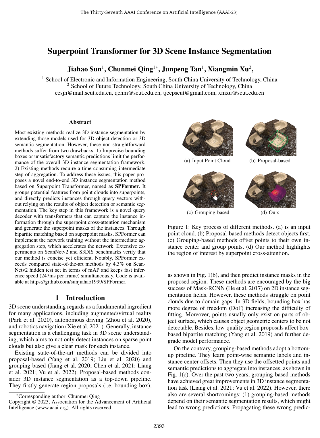 Cover for Superpoint Transformer for 3D Scene Instance Segmentation