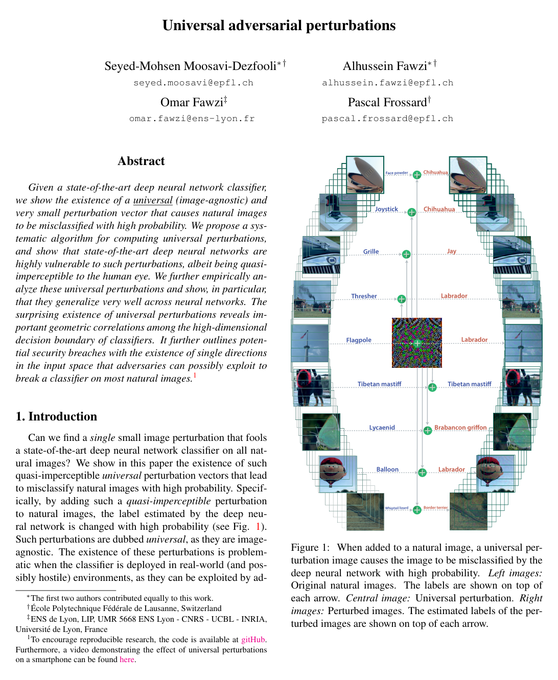 Cover for Universal Adversarial Perturbations