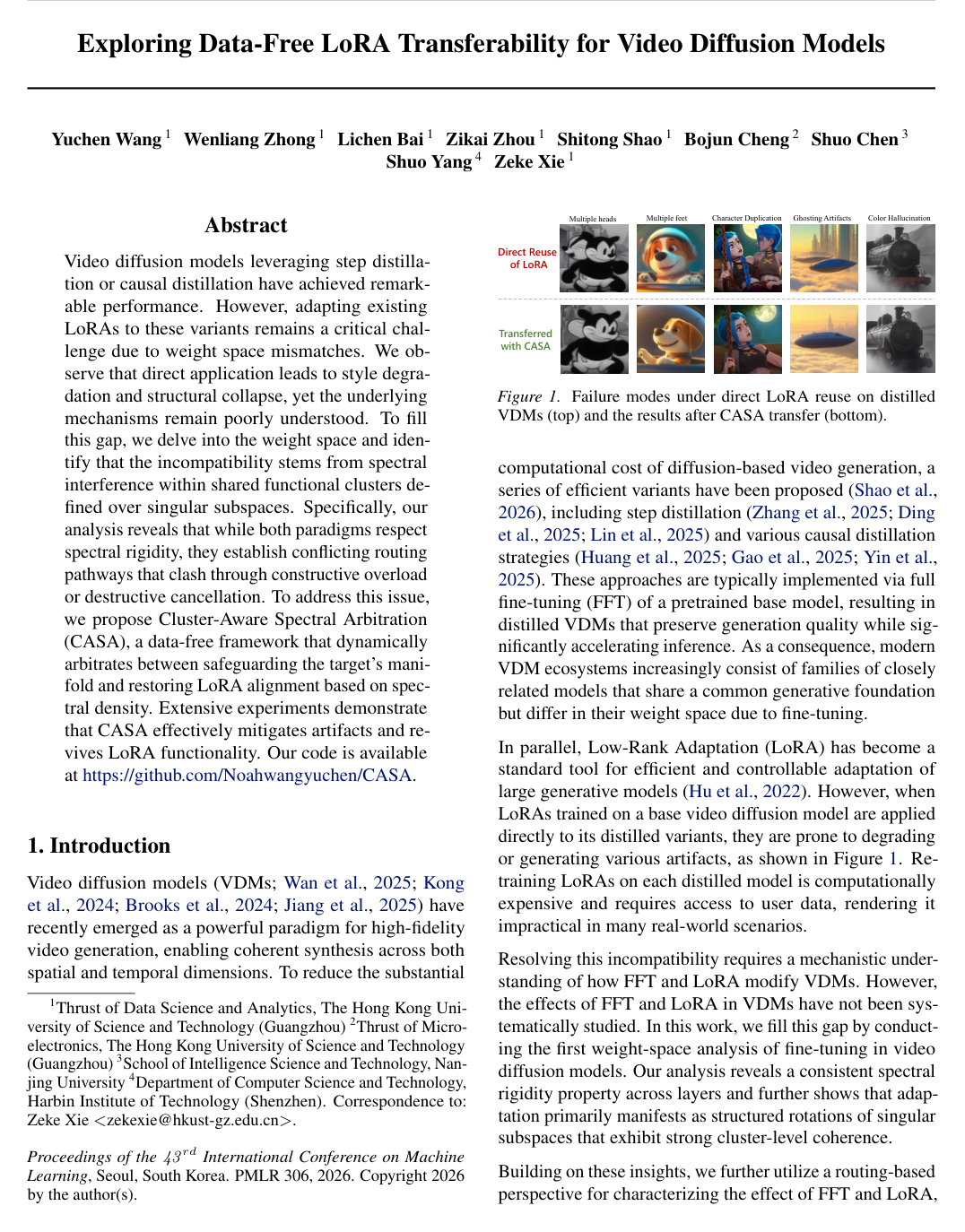 Exploring Data-Free LoRA Transferability for Video Diffusion Models