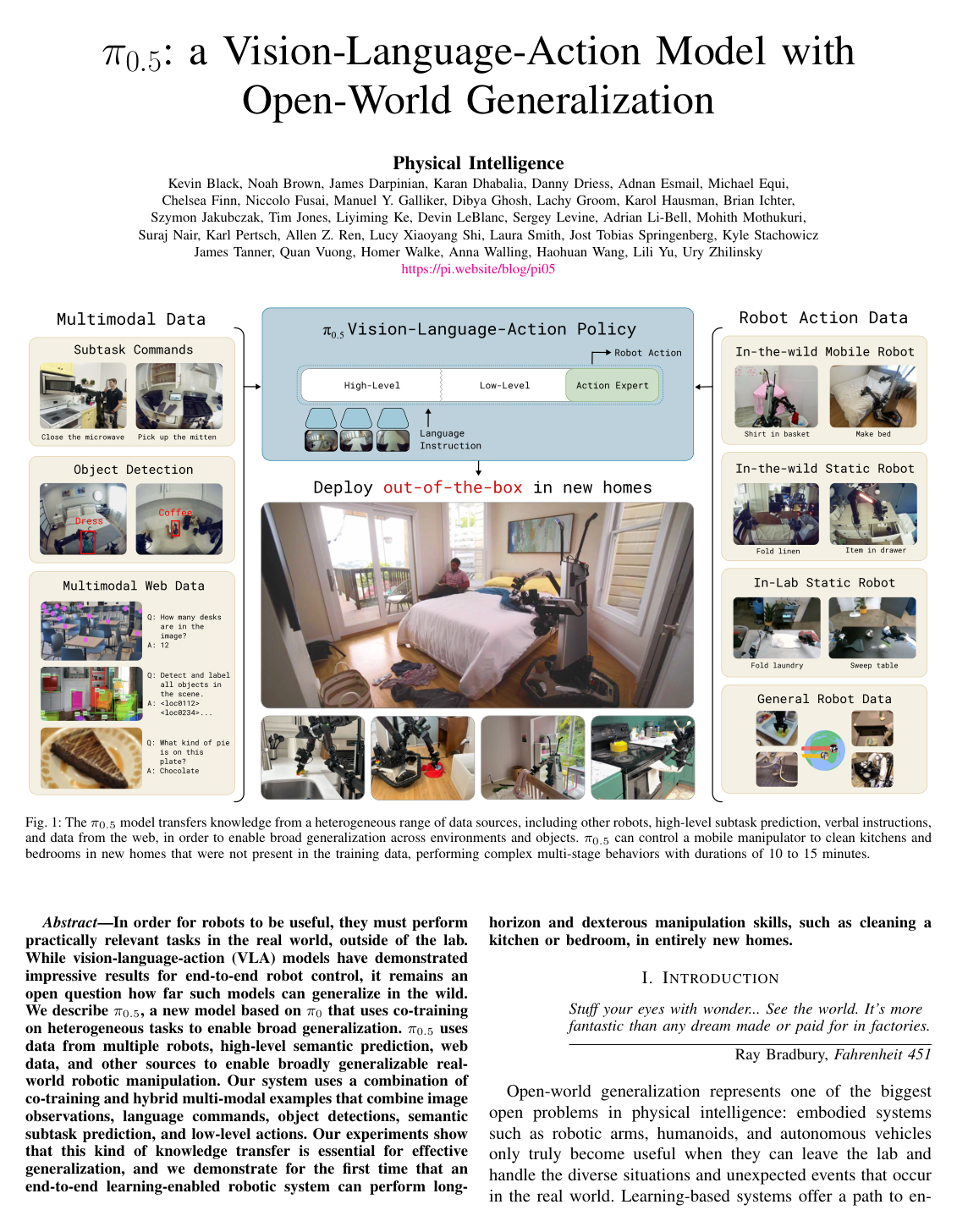Cover for π0.5: a Vision-Language-Action Model with Open-World Generalization