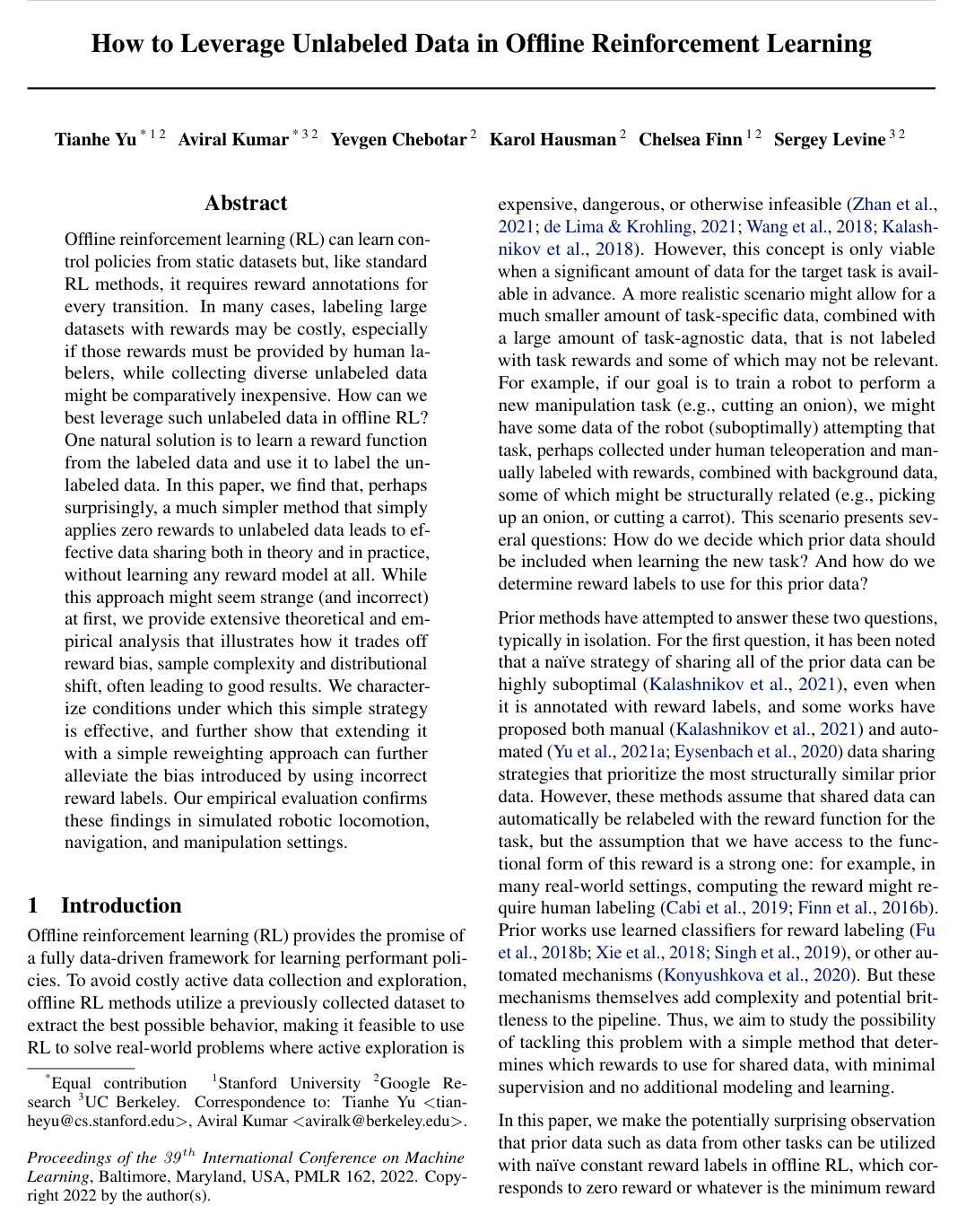 Cover for How to Leverage Unlabeled Data in Offline Reinforcement Learning