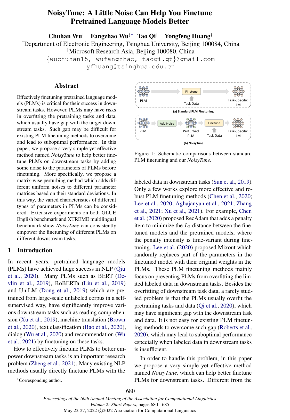 NoisyTune: A Little Noise Can Help You Finetune Pretrained Language Models Better