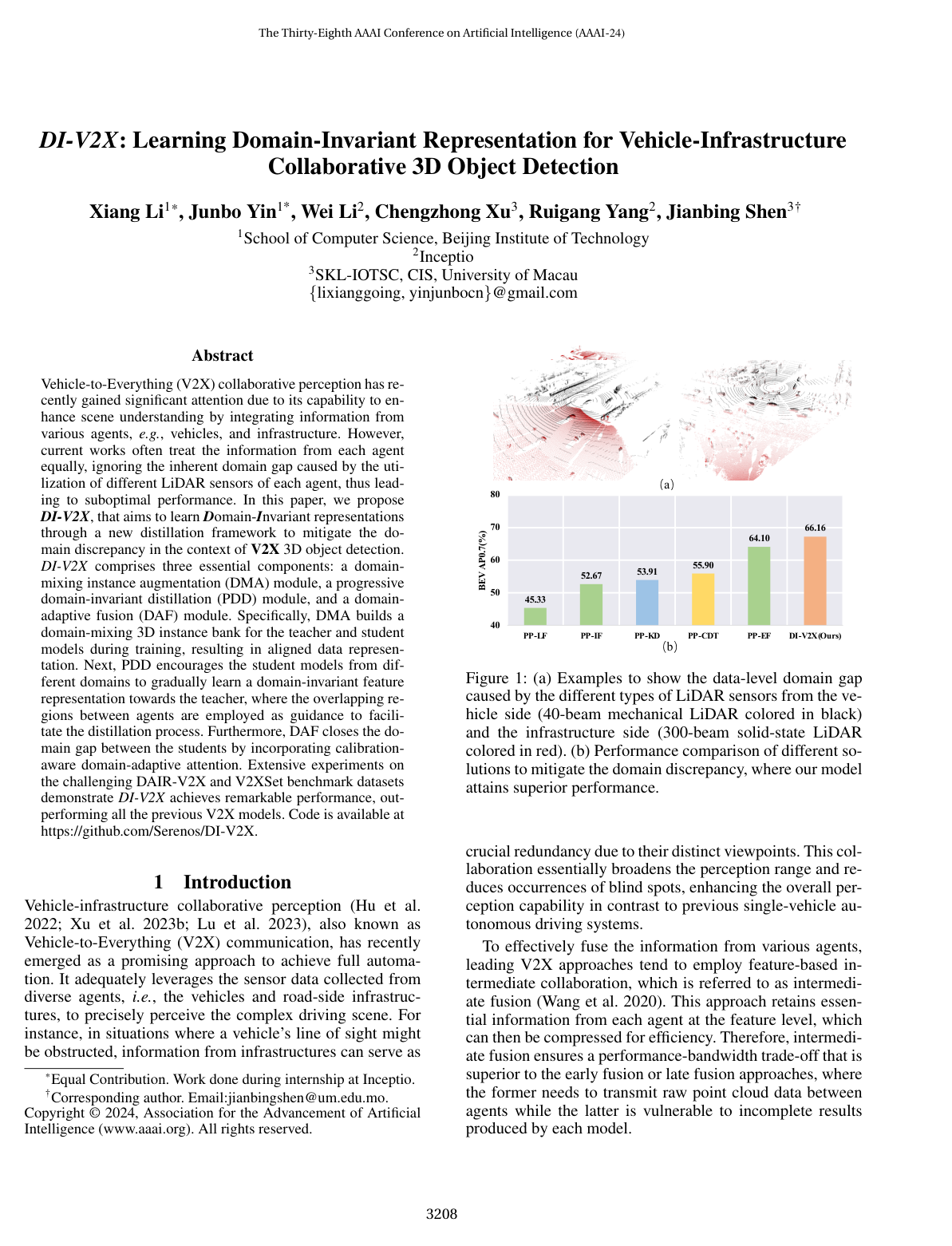 Cover for DI-V2X: Learning Domain-Invariant Representation for Vehicle-Infrastructure Collaborative 3D Object Detection