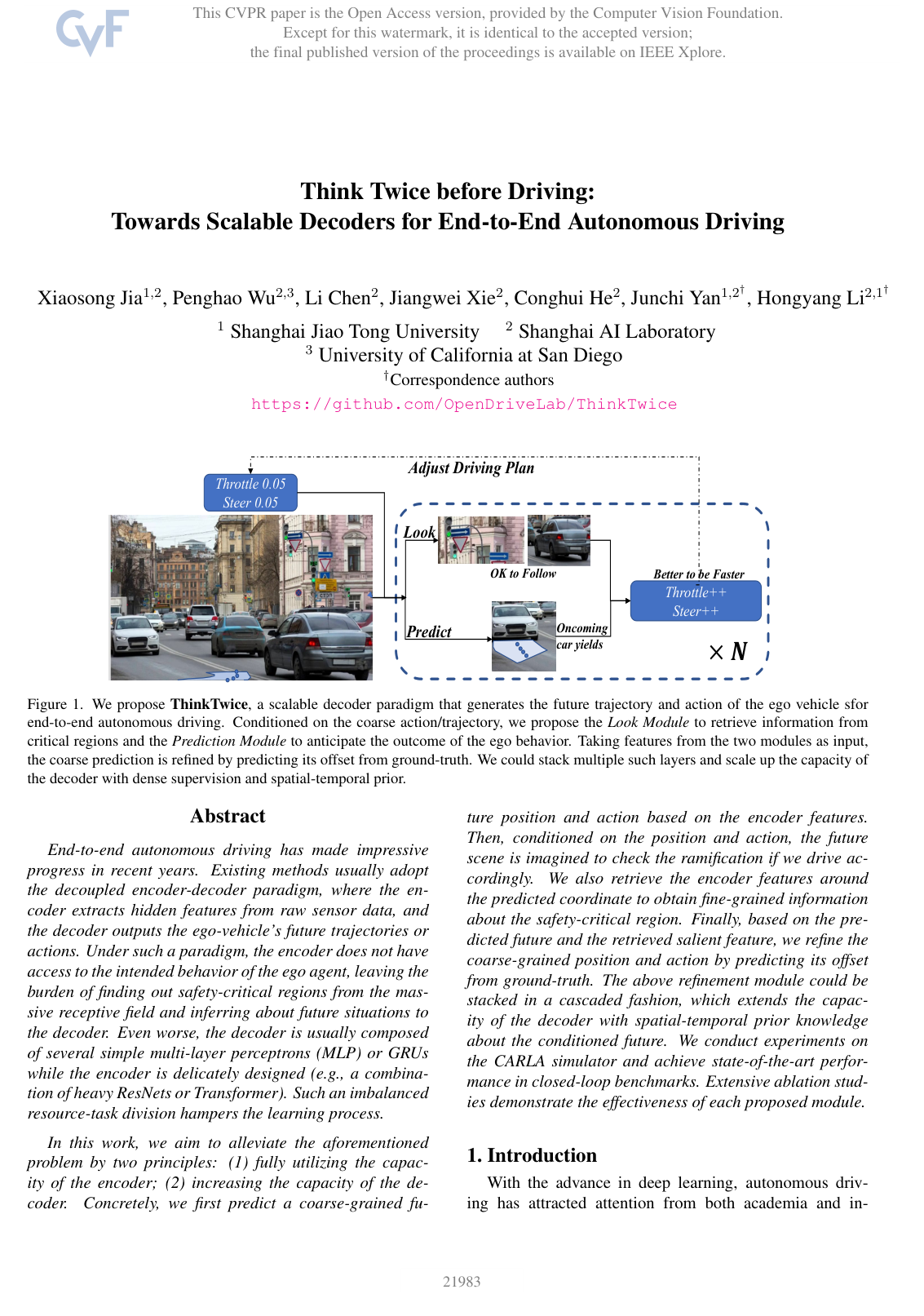 Think Twice before Driving: Towards Scalable Decoders for End-to-End Autonomous Driving